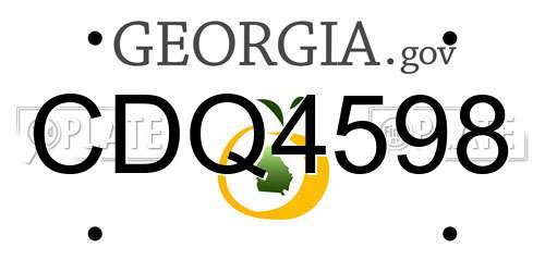 CDQ4598 Georgia License Plate