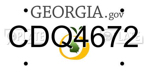 CDQ4672 Georgia License Plate