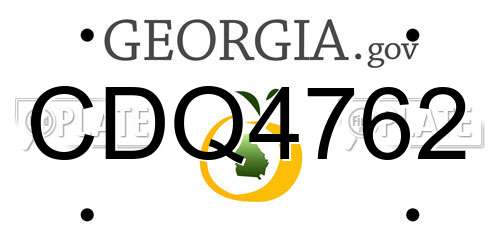 CDQ4762 Georgia License Plate