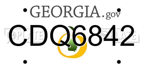 CDQ6842 Georgia License Plate
