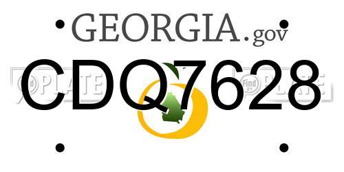 CDQ7628 Georgia License Plate