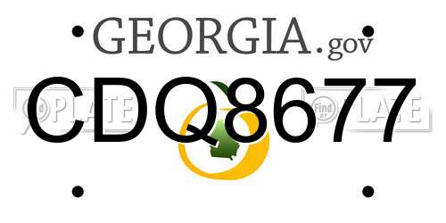 CDQ8677 Georgia License Plate