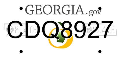 CDQ8927 Georgia License Plate