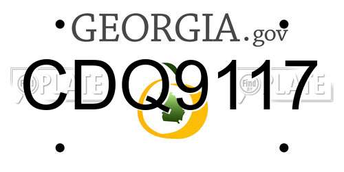 CDQ9117 Georgia License Plate