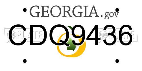 CDQ9436 Georgia License Plate