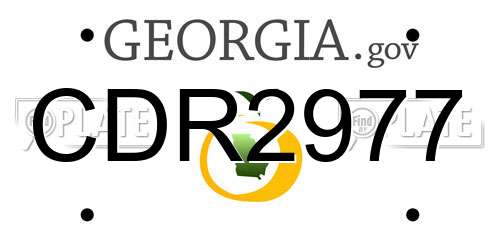 CDR2977 Georgia License Plate