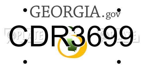 CDR3699 Georgia License Plate