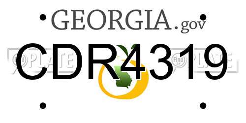 CDR4319 Georgia License Plate