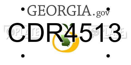 CDR4513 Georgia License Plate