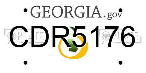CDR5176 Georgia License Plate