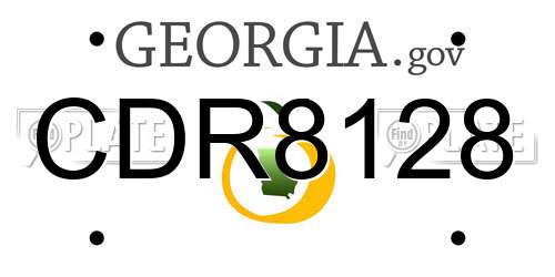 CDR8128 Georgia License Plate