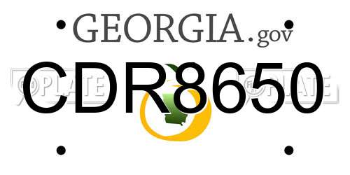 CDR8650 Georgia License Plate