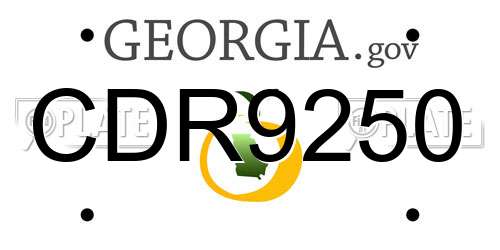 CDR9250 Georgia License Plate