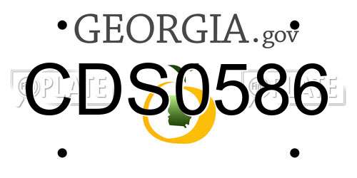 CDS0586 Georgia License Plate