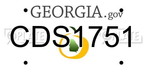 CDS1751 Georgia License Plate