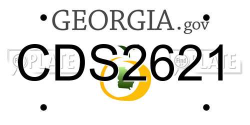 CDS2621 Georgia License Plate
