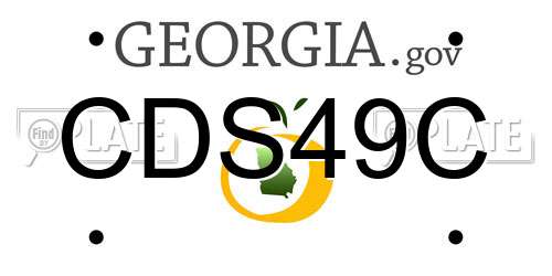 CDS49C Georgia License Plate