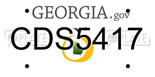 CDS5417 Georgia License Plate