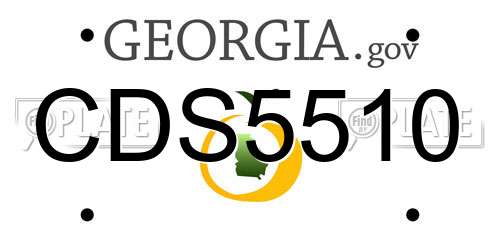 CDS5510 Georgia License Plate