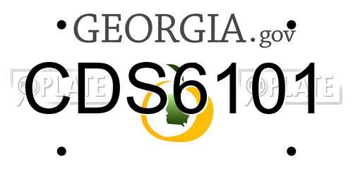 CDS6101 Georgia License Plate