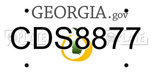 CDS8877 Georgia License Plate