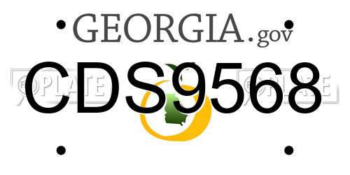 CDS9568 Georgia License Plate