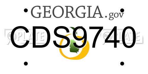 CDS9740 Georgia License Plate
