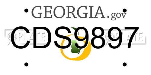 CDS9897 Georgia License Plate