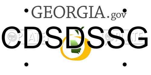 CDSDSSG Georgia License Plate
