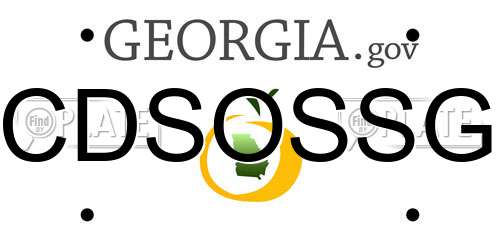 CDSOSSG Georgia License Plate