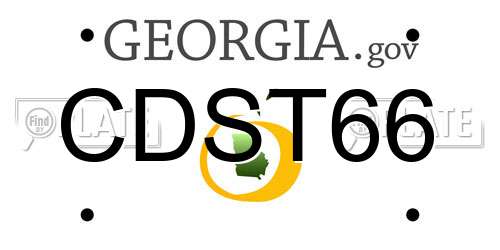 CDST66 Georgia License Plate