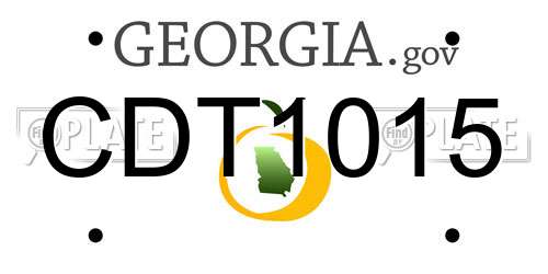 CDT1015 Georgia License Plate
