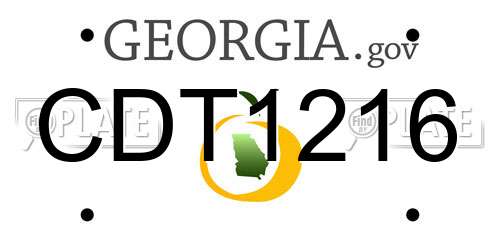 CDT1216 Georgia License Plate