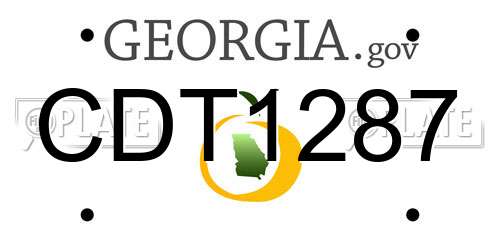 CDT1287 Georgia License Plate