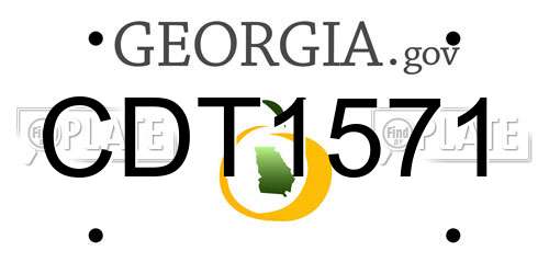 CDT1571 Georgia License Plate