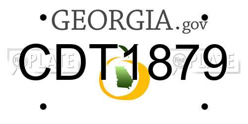 CDT1879 Georgia License Plate