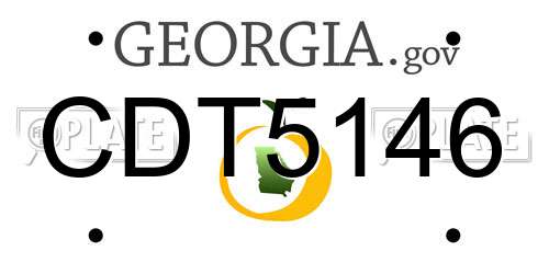 CDT5146 Georgia License Plate