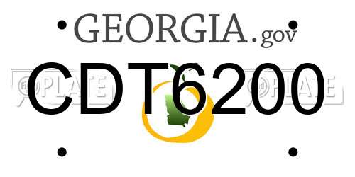 CDT6200 Georgia License Plate