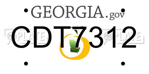 CDT7312 Georgia License Plate