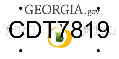CDT7819 Georgia License Plate