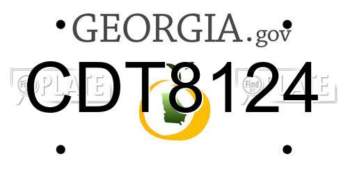 CDT8124 Georgia License Plate