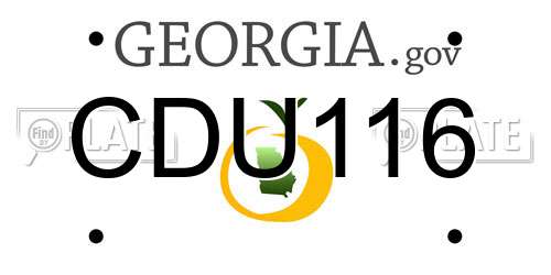 CDU116 Georgia License Plate