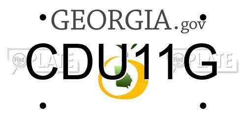 CDU11G Georgia License Plate