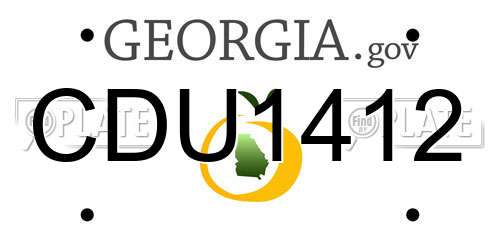 CDU1412 Georgia License Plate