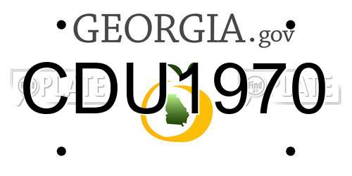 CDU1970 Georgia License Plate