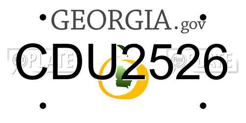 CDU2526 Georgia License Plate