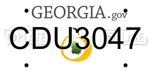 CDU3047 Georgia License Plate