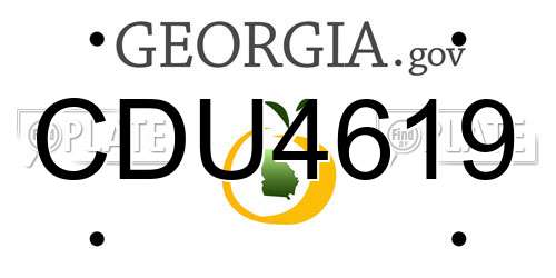 CDU4619 Georgia License Plate