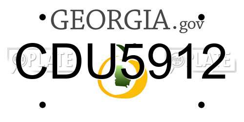 CDU5912 Georgia License Plate