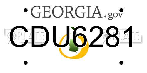 CDU6281 Georgia License Plate